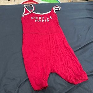 red jumpsuit